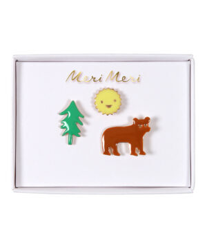 Pin-Set "Bär, Sonne und Baum"