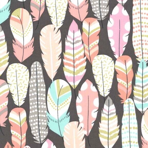 Michael Miller Arrows Flight Plucked Coin Stoff mit Federn Michael Miller Arrows Flight Plucked Coin