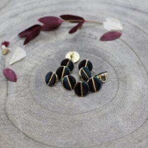 Knopf zweifarbig "Wink Buttons" - Black/Forest