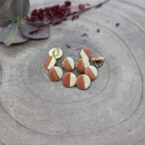 Knopf zweifarbig "Wink Buttons" - Off-White/Melba