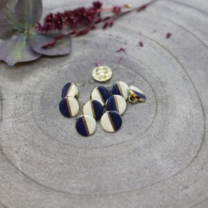 Knopf zweifarbig "Wink Buttons" - Off-White/Midnight