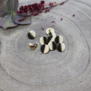 Knopf zweifarbig "Wink Buttons" - Off-White/Night