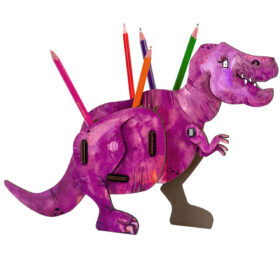 Stiftebox Dino T-Rex – Werkhaus Stiftehalter für Kinder zur Einschulung