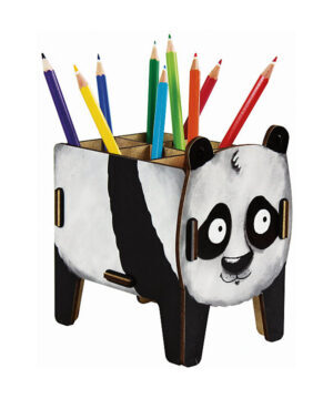 Stiftebox Vierbeiner Panda – Stiftehalter für Kinder zur Einschulung