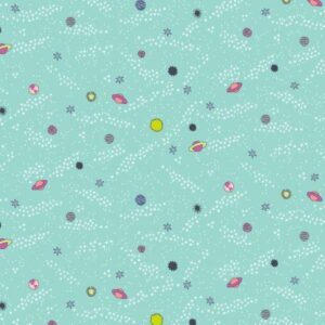 Cotton&Steel - Across The Universe - Rogue Planets - Light Teal