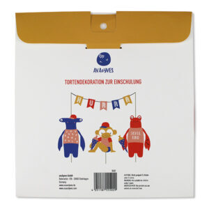 Cake Topper Affe und Hummer – Schulkind (Design 2021)