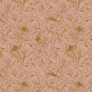 Cotton&Steel - Wallflower - Anemones - Mauve