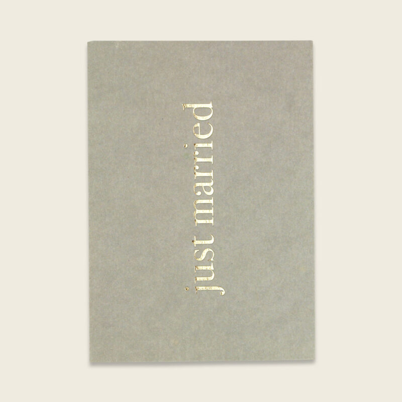 Ava&Yves - Postkarte mint mit Goldeffekt – just married Ava&Yves - Postkarte mint mit Goldeffekt – just married