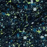 verhees textiles - JERSEY NEON PAINT SPLATTER - NAVY