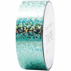 rico design - Paper Poetry Holographic Tape Punkte türkis 19mm 10m