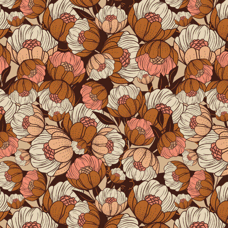 Cotton&Steel Fabrics - Wild Flora - Warm Cotton&Steel Fabrics - Wild Flora - Warm