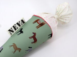 Schultüte "Grüne Pferde" mit Namen