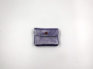 Kleines Portemonnaie "Metallic-Look" – Flieder