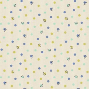 Cotton&Steel - Omatsuri Nakama - Kotorichan - Royal Blue Unbleached Fabric