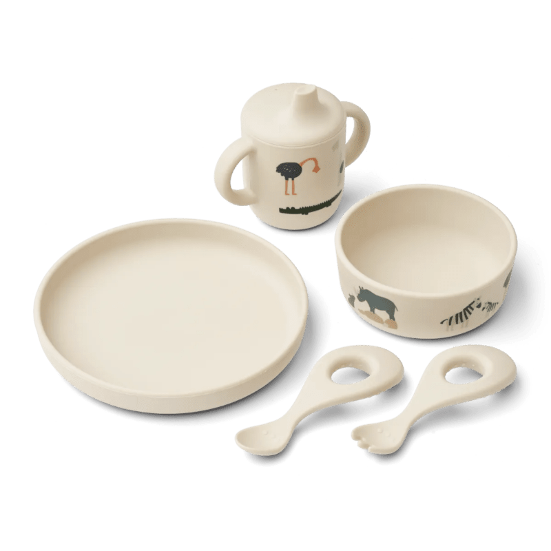 Liewood - Ryle Printed Tableware Set (All together / Sandy) Liewood - Ryle Printed Tableware Set (All together / Sandy)