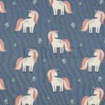 verhees textiles - JERSEY GLITTER UNICORNS