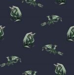 verhees textiles - POPLIN DRAGON NAVY verhees textiles - POPLIN DRAGON NAVY