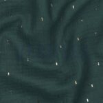 verhees textiles - Double Gauze - Goldene Sprinkle (dark green gold) verhees textiles - Double Gauze - Goldene Sprinkle (dark green gold)