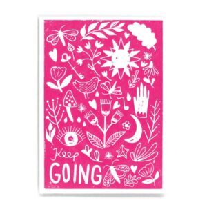 Frau Ottilie - Postkarte Keep Going