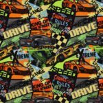 verhees textiles - Jersey - Digital Fast Cars - Multicolor