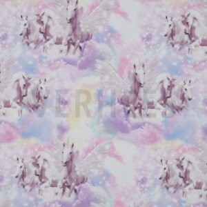 verhees textiles - Jersey - Digital Unicorns - Clouds