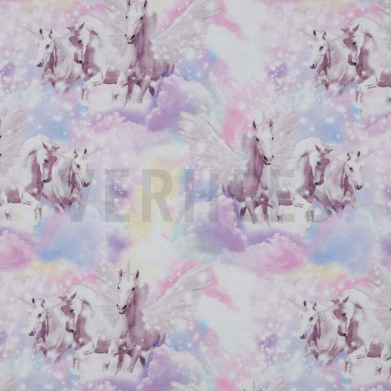 verhees textiles - Jersey - Digital Unicorns - Clouds verhees textiles - Jersey - Digital Unicorns - Clouds
