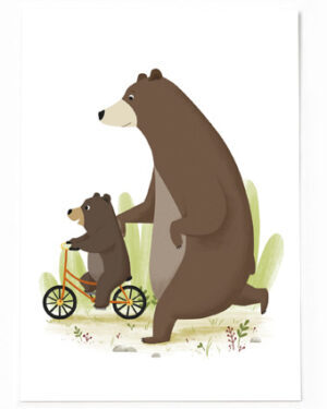 Vierundfünfzig Illustration - Postkarte Bester Papa