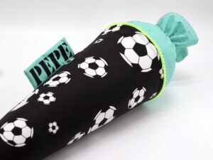 Schultüte "Fußball schwarz"- mit Namen