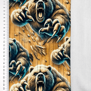 Textile Center BV - French Terry Digital Printed Danger Zone - Bär