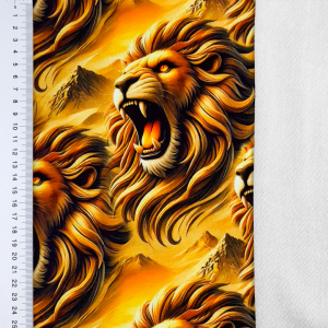 Textile Center BV - French Terry Digital Printed Danger Zone - Löwe