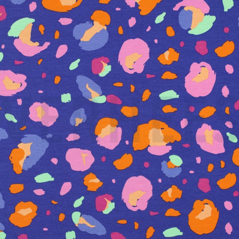 verhees textiles - JERSEY GOTS ANIMAL NERIDA HANSEN - ROYAL BLUE verhees textiles - JERSEY GOTS ANIMAL NERIDA HANSEN - ROYAL BLUE