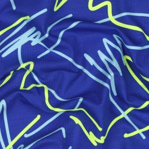 verhees textiles - JERSEY NEON ABSTRACT - COBALT