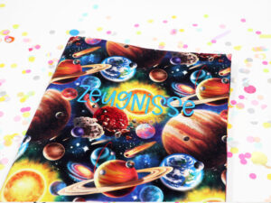 Personalisierte Zeugnismappe Solar System – Planeten mit Namen