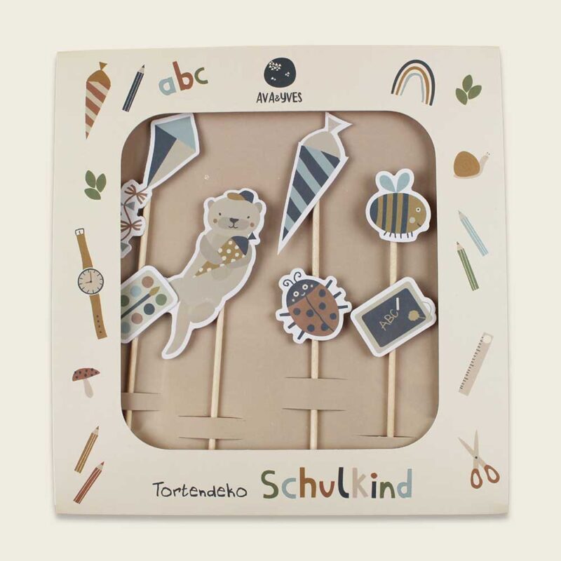 Ava&Yves - Cake Topper "Nature Kids" - Schulkind Ava&Yves - Cake Topper "Nature Kids" - Schulkind