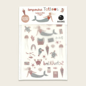 Ava&Yves - Kindertattoo-Set Schulkind mit Glitzereffekt "Under The Sea"