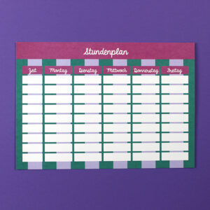 Ava&Yves - Stundenplan flieder / petrol / fuchsia - DIN A4