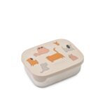 Liewood - Arthur Printed Lunchbox (Cats and Dogs / Sandy)