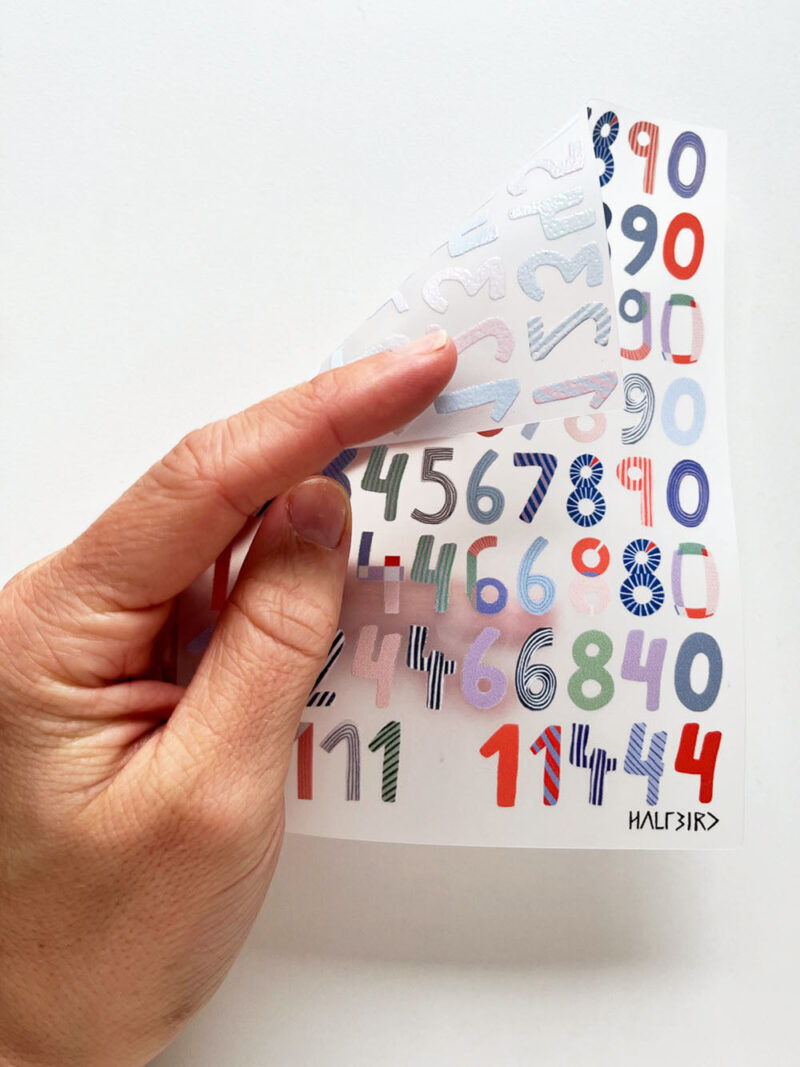 halfbird - Bügelbilder randlos "Zahlen BUNT"