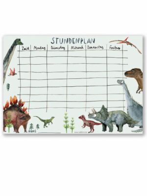 halfbird - Stundenplan Dinosaurier DIN A4