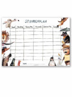 halfbird - Stundenplan Tiere DIN A4