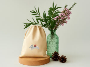 Geschenkbeutel "LottiBag" aus Stoff - Weihnachtshase