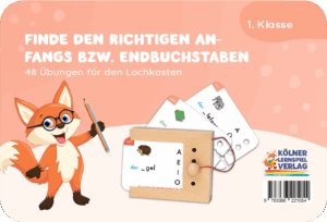 Kölner Lernspieverlag - Spiel Lochkasten (Finde den Anfangs- & Endbuchstaben)