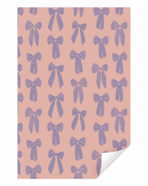 Kadodesign - Geschenkpapier Ole - Große Schleife Litschi + Kornblume