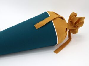 Schultüte "Petrol/Gelb"