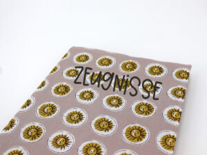 Personalisierte Zeugnismappe Sonne – mit Namen bestickt