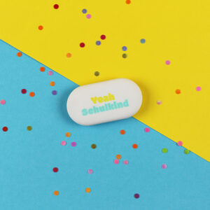 Ava&Yves - Radiergummi oval “Yeah Schulkind” gelb/mint