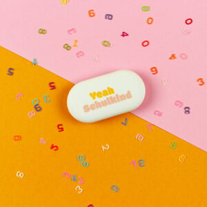 Ava&Yves - Radiergummi oval "Yeah Schulkind" rosa/orange