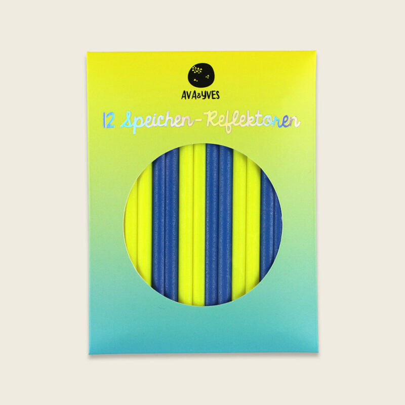 Ava&Yves - Speichenreflektoren neongelb/blau Ava&Yves - Speichenreflektoren neongelb/blau