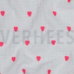 verhees textiles - Double Gauze Neon Hearts - weiß verhees textiles - Double Gauze Neon Hearts - weiß