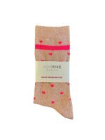 vonrike - Socken Glitzer Herz Neon Pink vonrike - Socken Glitzer Herz Neon Pink